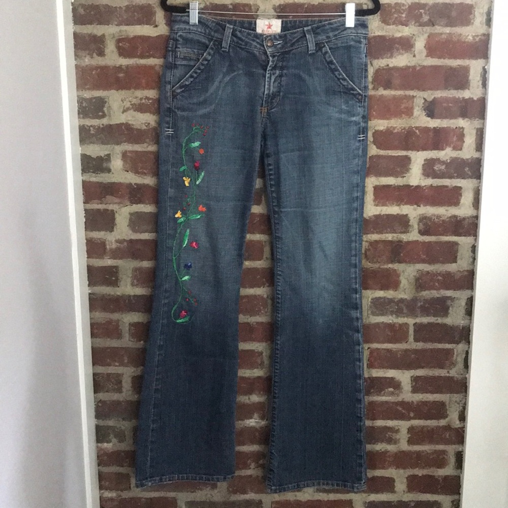 Custom made People’s Liberation embroidered jeans